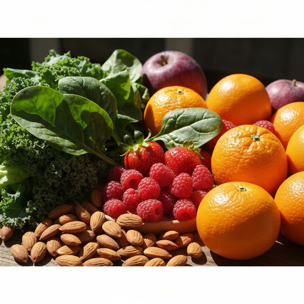 Fruits vegetables and nuts